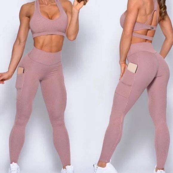 Bombshell Sportswear Lounge Rib Leggings size Small - Picture 3 of 6